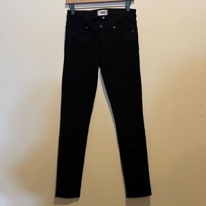 Paige Skyline Skinny Jeans Women's Classic Black Midrise Jeans size 27